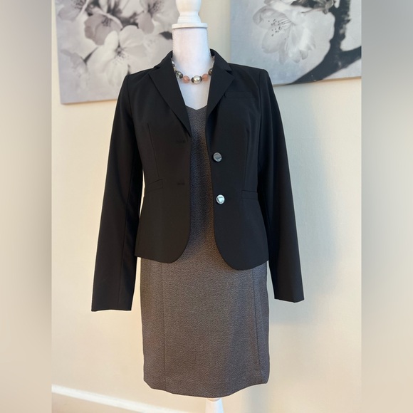 Ann Taylor Charcoal Sleeveless Midi Dress - Picture 8 of 12